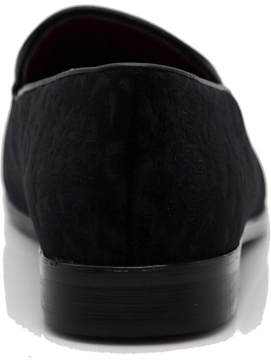 Enzo Romeo Men\'s Black41 Vintage Velvet Flower Loafers Slip On Tuxedo Shoes main image 6
